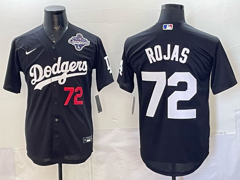Men 2026 Nike Los Angeles Dodgers #72 Rojas Black Game MLB Jersey 09->los angeles dodgers->MLB Jersey